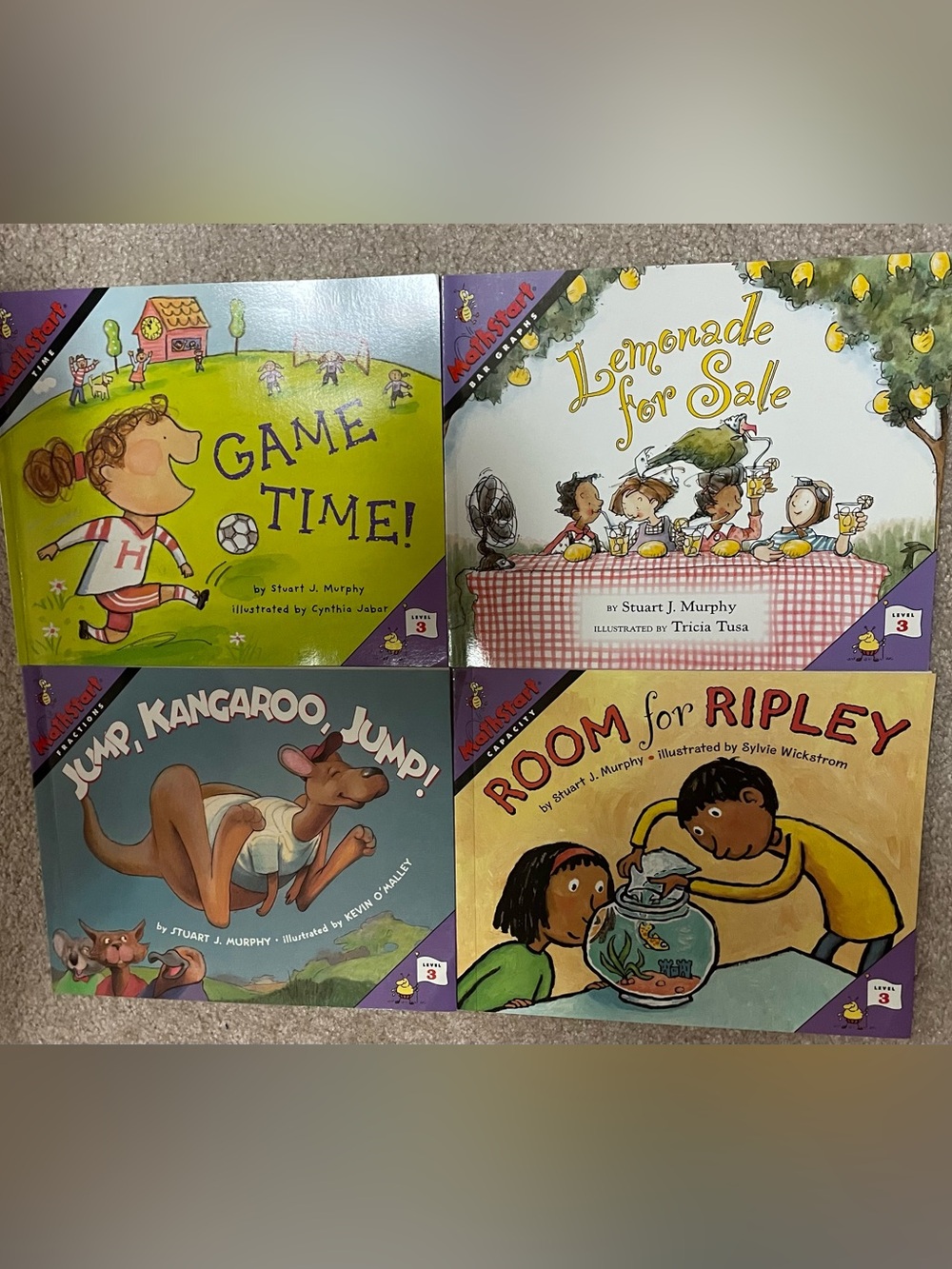Math Start by Stuart Murphy -Level 3 includes 4 different books